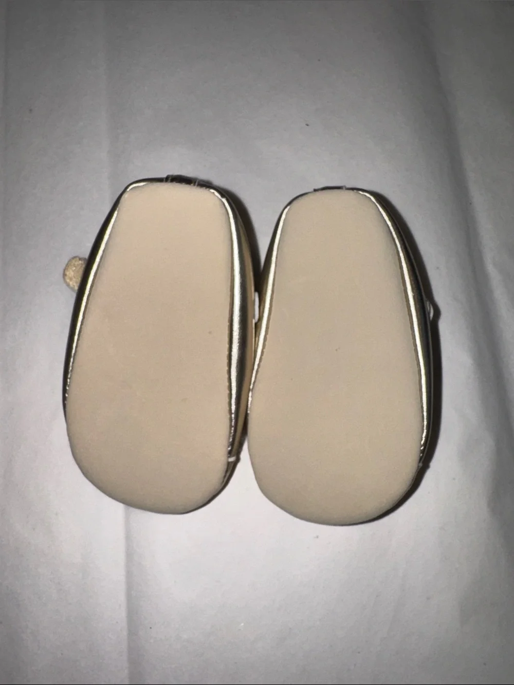 Carter's Gold Baby Mary Jane Shoes with Pom Pom Hearts